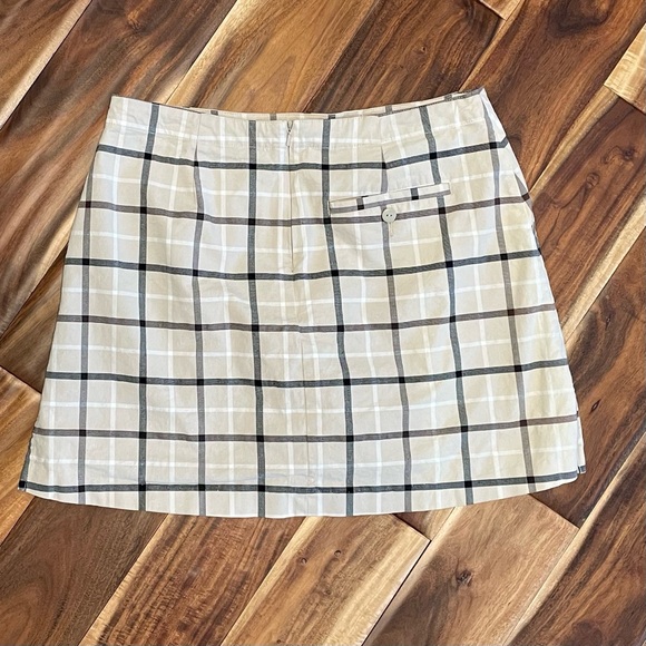 Lady Hagen Tan Plaid 16" Skort Skirt With Shorts Size 10 Golf Pickleball Tennis - Picture 2 of 12